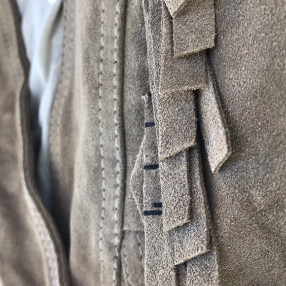 NWT LF Please Leather Suede Fringe Crop Vest - Picture 4 of 10